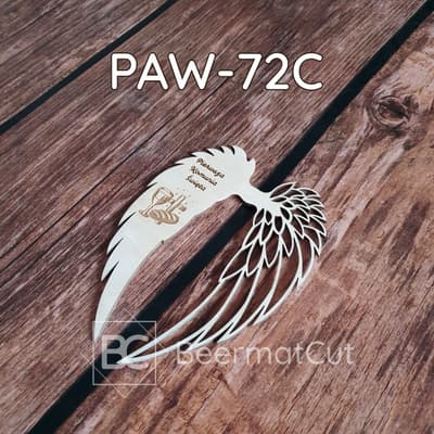 Skrzydło anioła ze sklejki wycinane laserowo, dekoracja na Pierwszą Komunię Świętą.