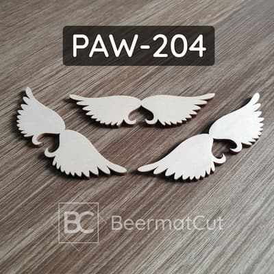 Skrzydła ze sklejki wycinane laserowo do aniołków makramowych lub dekoracji.