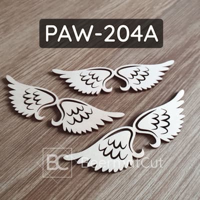 Skrzydła anioła ze sklejki wycinane laserowo do makramy i rękodzieła.