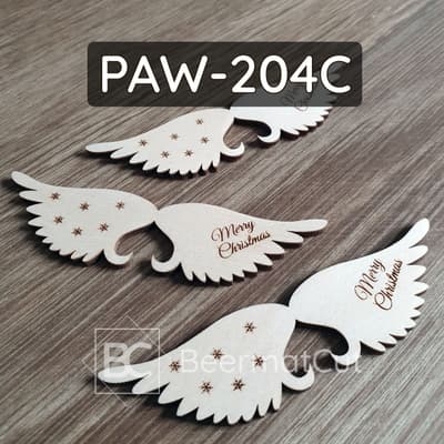 Skrzydła anioła ze sklejki wycinane laserowo do dekoracji świątecznych i rękodzieła.