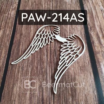Skrzydła anioła wycinane laserowo ze sklejki do makramy i rękodzieła.