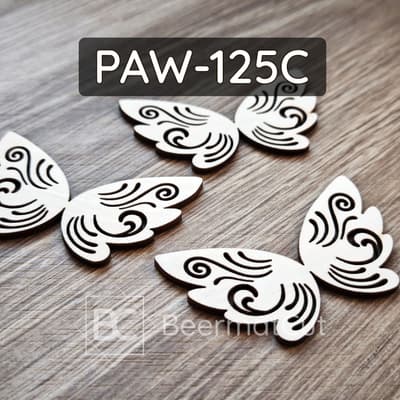 Skrzydła anioła wycinane laserowo ze sklejki do makramy i dekoracji rękodzieła.