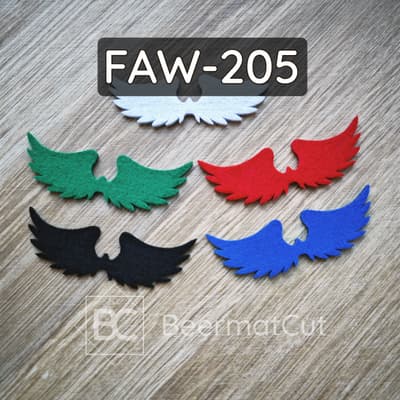 Skrzydła z filcu, wycinane laserowo, do rękodzieła i dekoracji makramy.