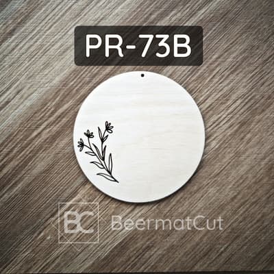 Baza do makramy, sklejka laserowana, okrągła z motywem kwiatowym.