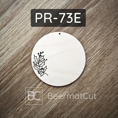 Baza do makramy ze sklejki laserowanej z motywem ostrokrzewu do rękodzieła.