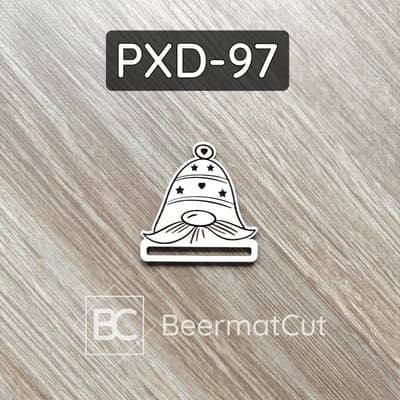 Baza pod makramę, sklejka wycinana laserowo, motyw gnom świąteczny.