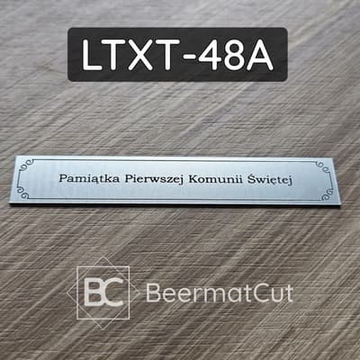 Tabliczka laserowana z laminatu, pamiątka Pierwszej Komunii Świętej.