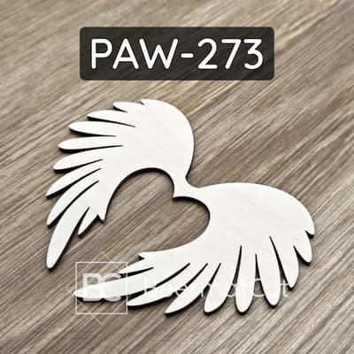 Skrzydła anioła ze sklejki wycinane laserowo do makramy i dekoracji rękodzielniczych.