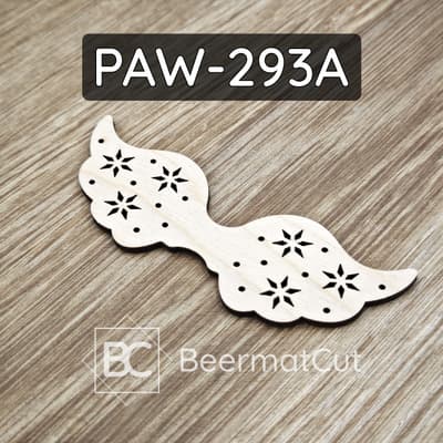 Skrzydła anioła ze sklejki wycinane laserowo, do makramy i dekoracji rękodzielniczych.