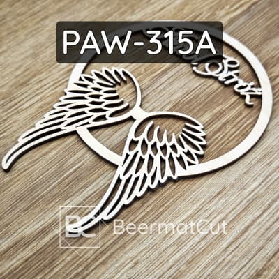 Skrzydła na obręczy wycinane laserowo ze sklejki do makramy i dekoracji rękodzielniczych.