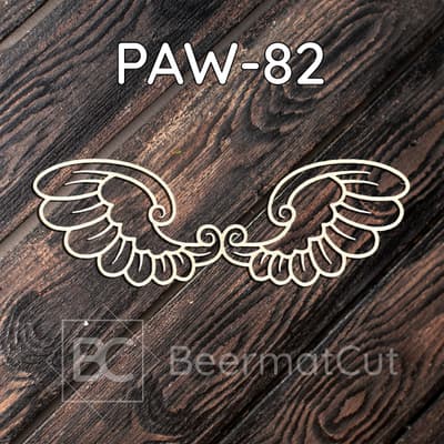 Skrzydła anioła wycinane laserowo ze sklejki do makramy i dekoracji.