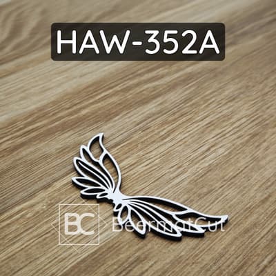Skrzydło anioła wycinane laserowo z HDF do makramy i dekoracji rękodzielniczych.