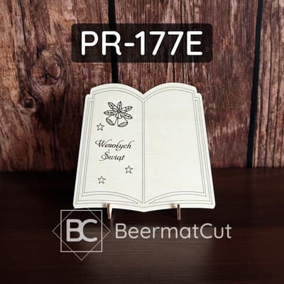 Baza do makramy ze sklejki, laserowo wycinana, z motywem świątecznym do rękodzieła.