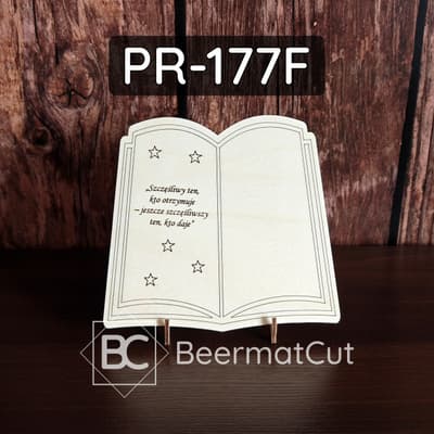 Baza do makramy wycinana laserowo ze sklejki, z grawerowanym cytatem, do dekoracji i rękodzieła.