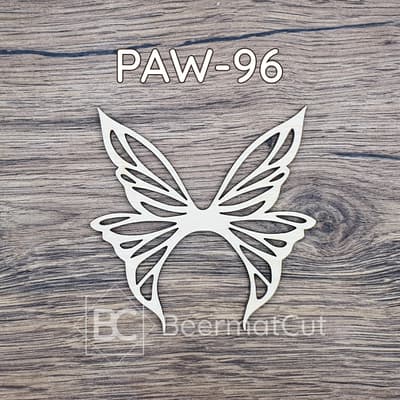 Skrzydła wróżki wycinane laserowo ze sklejki do dekoracji i rękodzieła.