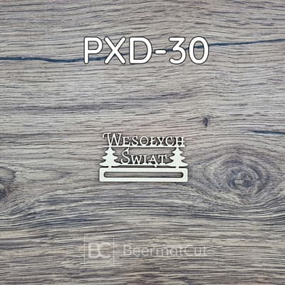 Baza do makramy laserowana ze sklejki z napisem Wesołych Świąt do dekoracji.