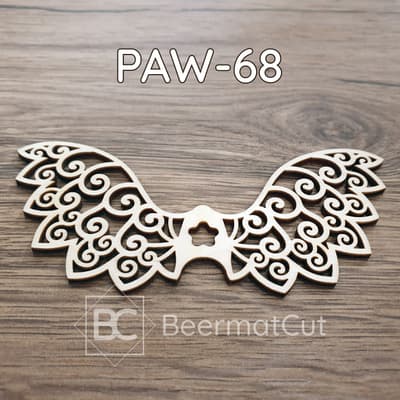 Skrzydła anioła ze sklejki wycinane laserowo do makramy i dekoracji.