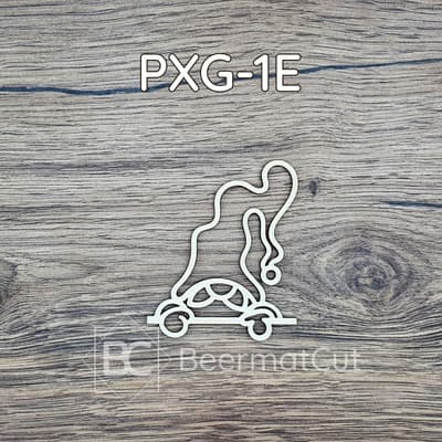 Gnom świąteczny wycinany laserowo ze sklejki do dekoracji bożonarodzeniowych i rękodzieła.