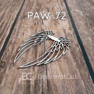 Skrzydła anioła wycinane laserowo ze sklejki do makramy i dekoracji.