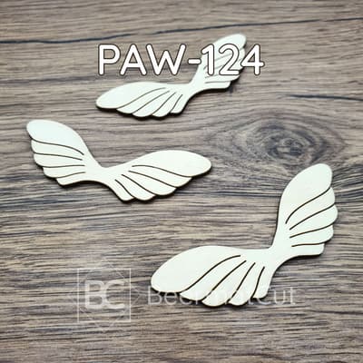 Skrzydła anioła ze sklejki wycinane laserowo do makramy.