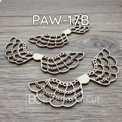 Skrzydła anioła wycinane laserowo ze sklejki do makramy i rękodzieła.