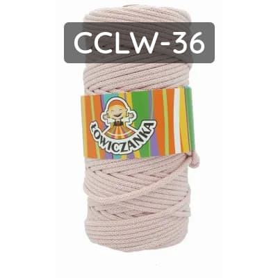 Sznurek do makramy pleciony bawełniany Premium 5 mm cukierkowy róż 100 m - Łowiczanka
