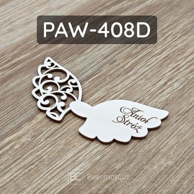 Skrzydła anioła ze sklejki, wycinane laserowo, do rękodzieła.